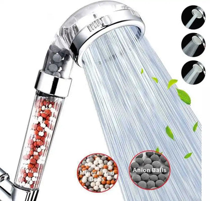 3 Functions High Pressure SPA Shower Head With Anion Filter Shower